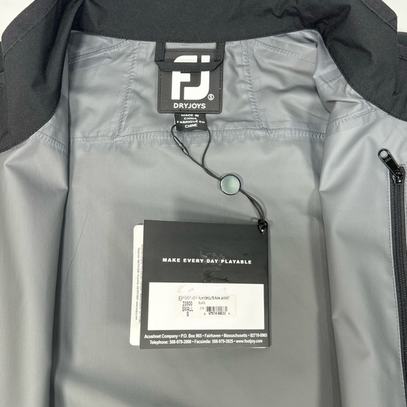 NWT New Men's FootJoy HydroLite Golf Rain Jacket Small S Long Sleeve Zip Up - Picture 4 of 4